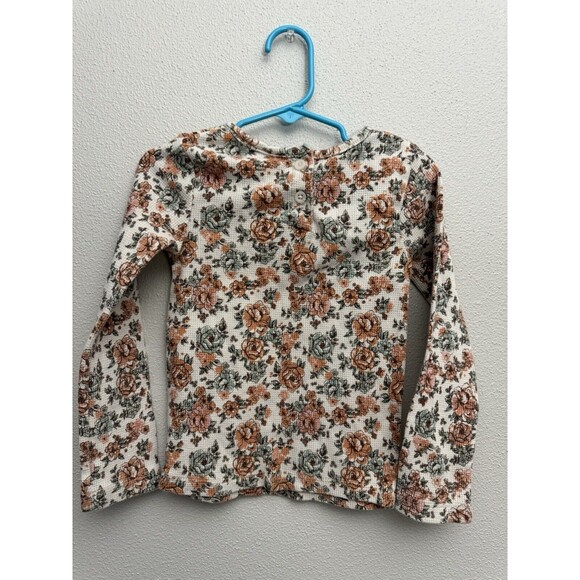 Little Lass Floral Long Sleeve Thermal Shirt Size 5 - Picture 4 of 8
